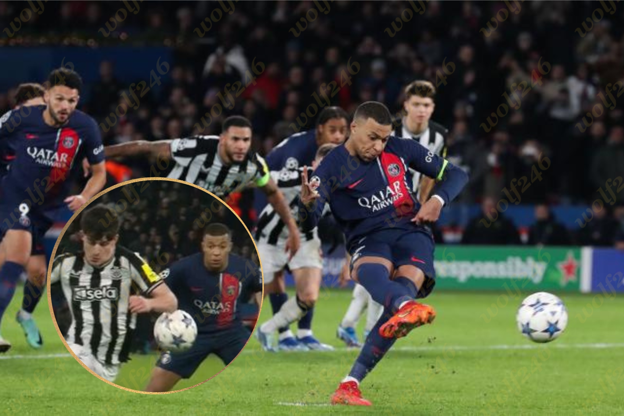 PSG រក្សាជោគវាសនា ដោយតាមស្មើជាមួយ Newcastle ដោយបាល់បេណាល់ទីរបស់ Mbappe